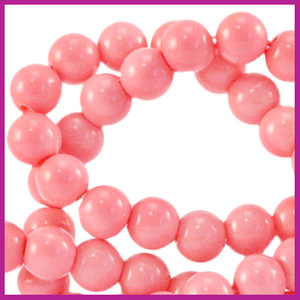 Glaskraal opaque Ø6mm sweet fruit dove pink