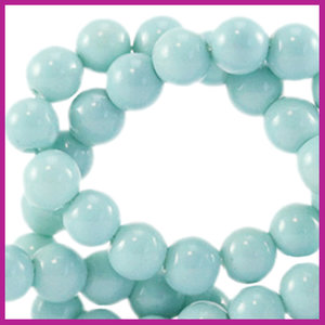 Glaskraal opaque Ø6mm eggshell blue