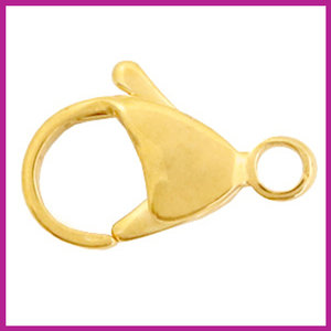 RVS stainless steel karabijnslot 10mm goud