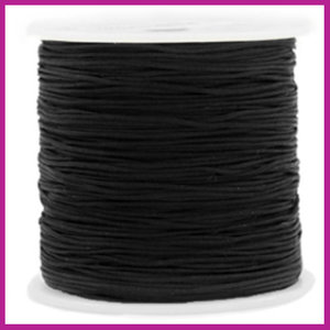 Macramé draad Ø0,8mm Jet black