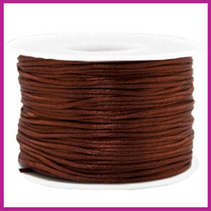 Satijnkoord Ø1,5 mm chocolate brown