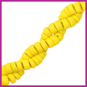 Kokos kralen disc 6mm Freesia yellow