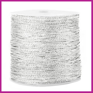 Macramé draad Ø0,5mm metallic zilver