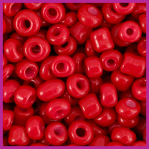 Rocailles 6/0 (4mm) Crimson red