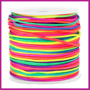 Macramé draad Ø1,5mm neon rainbow