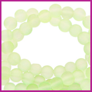 Glaskraal mat Ø6mm light limeade green
