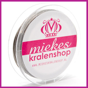 Rolletje gecoat staaldraad Ø0.45mm antiek zilver