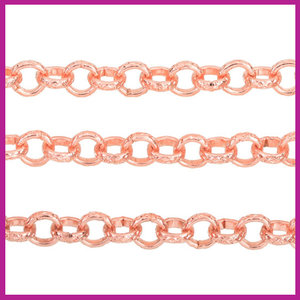 Metalen jasseron bewerkt Ø5mm schakel Rosegold