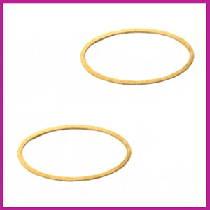 DQ metaal tussenstuk ovaal 8x15mm Goud