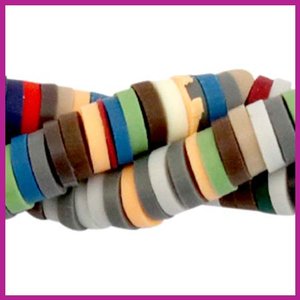 Katsuki kralen disc rond 4mm mix grey