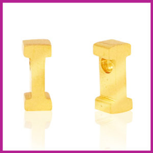 RVS stainless steel initial bead goud I