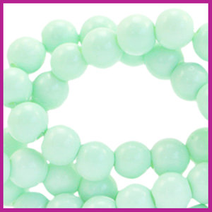 Glaskraal opaque Ø6mm light green ash