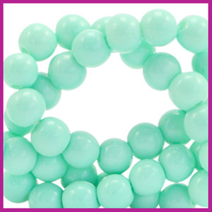 Glaskraal opaque Ø6mm mint turquoise