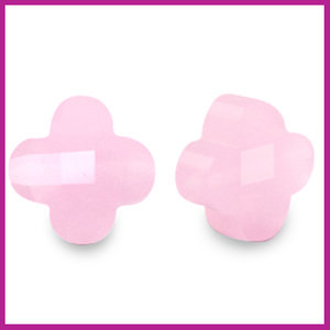 Fashion klaver facet mini semi transparant azalea pink