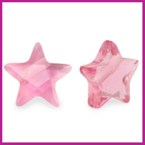 Fashion ster facet mini transparant indian pink