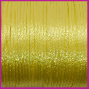 Satijnkoord Ø2 mm fris geel