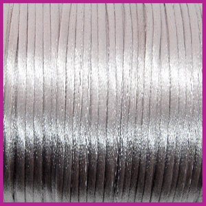 Satijnkoord Ø2 mm zilver grijs