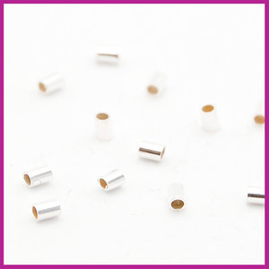 Sterling zilver 925 knijpkraal tube 2x1.5 mm
