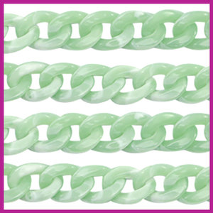 Acryl schakels 19mm jade groen