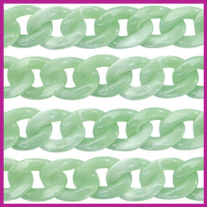Acryl schakels 22mm jade groen