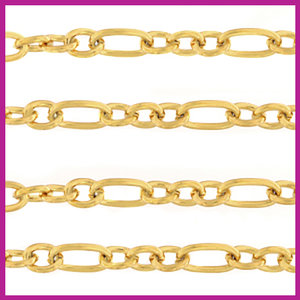 (RVS) Stainless steel jasseron schakel goud