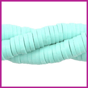 Katsuki kralen disc rond 6mm bleached aqua blue