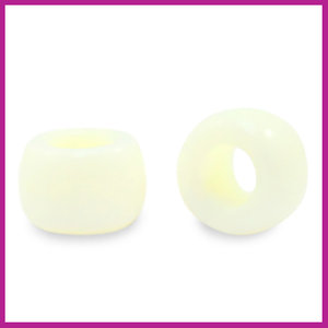 Acryl kraal rondel 9mm creamy white