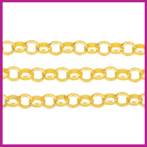 Metalen jasseron Ø4mm schakel goud