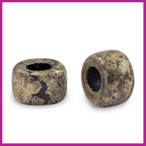 DQ Grieks keramiek kraal gold spot 9mm black