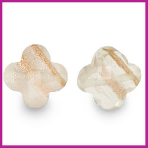 Fashion klaver facet mini glitter transparant crystal