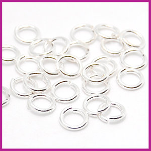 Sterling zilver 925 open ring Ø6mm (1mm dik)