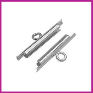 Miyuki slide end tube 10mm Antiek zilver