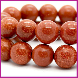 Goudsteen bruin kraal rond Ø10mm