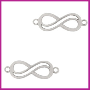 DQ metaal tussenstuk Infinity / oneindigheid Antiek zilver