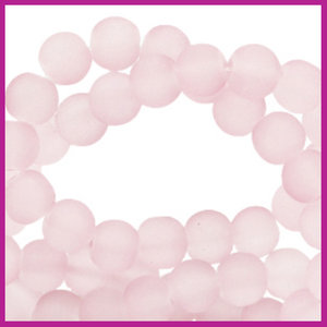 Glaskraal mat Ø4mm pink