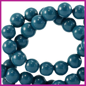 Glaskraal opaque Ø4mm gibraltar sea blue