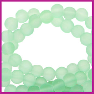 Glaskraal mat Ø4mm neo mint