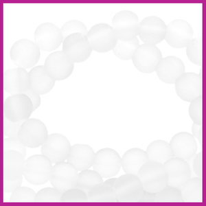 Glaskraal mat Ø4mm white