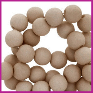 Acryl kraal mat rond 8mm cappuccino brown