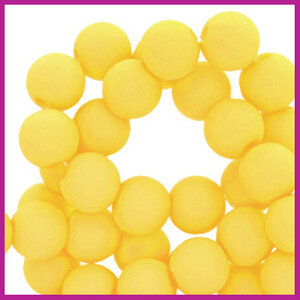 Acryl kraal mat rond 8mm bright yellow