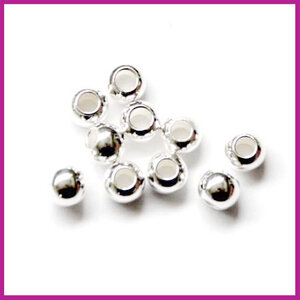 Sterling zilver 925 kraal rond Ø5mm, glanzend