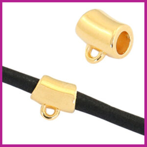 DQ metalen schuifkraal met oog Ø3.5mm goud