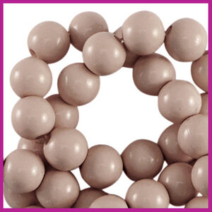 Acryl kraal shiny rond 6mm cappuccino brown