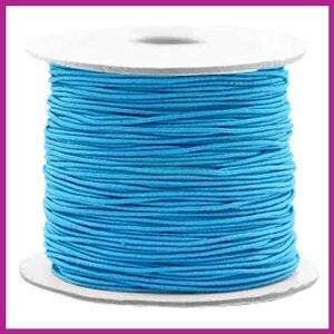 Gekleurd elastisch draad Ø0,8mm dark aqua per meter