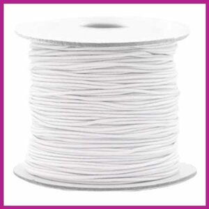Gekleurd elastisch draad Ø0,8mm off white per meter