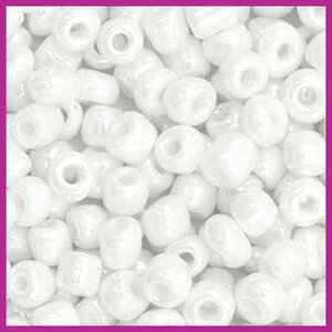Rocailles 6/0 (4mm) pearl white
