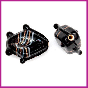 DQ glaskraal vis transparant zwart