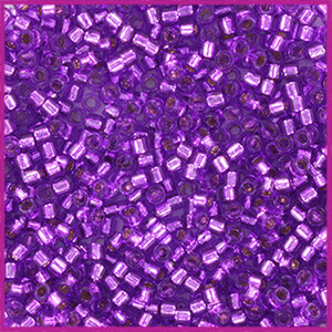 Miyuki Delica 11/0 silverlined dyed magenta