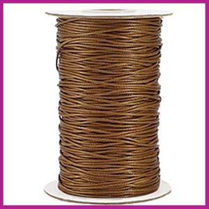 Macramé draad gevlochten 1mm donker bruin