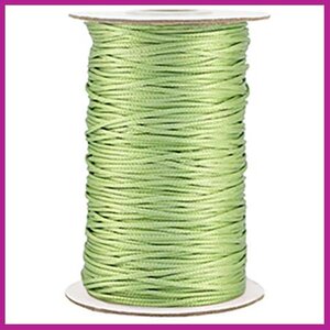 Macramé draad gevlochten 1mm grasgroen